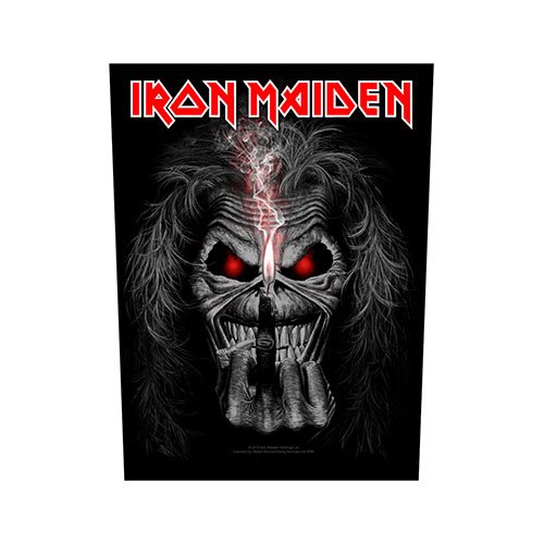 Iron Maiden Back Patch: Eddie Candle Finger - Iron Maiden - Produtos - PHD - 5055339746162 - 19 de agosto de 2019