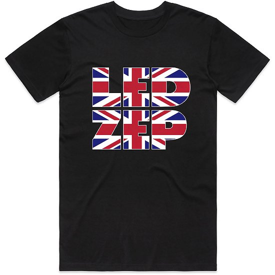 Cover for Led Zeppelin · Led Zeppelin Unisex T-Shirt: Union Jack Type (T-shirt) [size S] [Black - Unisex edition]
