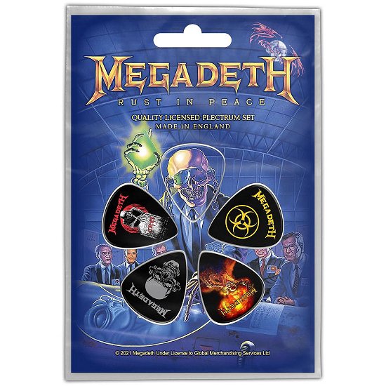 Megadeth Plectrum Pack: Rust In Peace - Megadeth - Mercancía -  - 5056365711162 - 