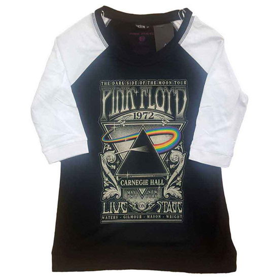 Pink Floyd Ladies Raglan T-Shirt: Carnegie Hall Poster - Pink Floyd - Produtos -  - 5056368653162 - 