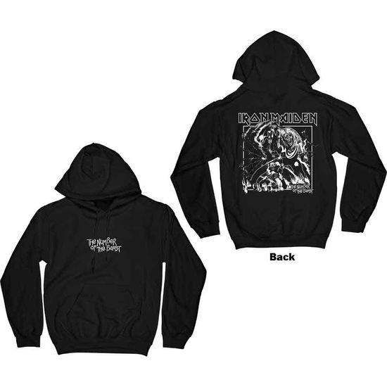 Cover for Iron Maiden · Iron Maiden Unisex Pullover Hoodie: Number Of The Beast One Colour (Black) (Back Print) (Hoodie) [size XL] (2022)