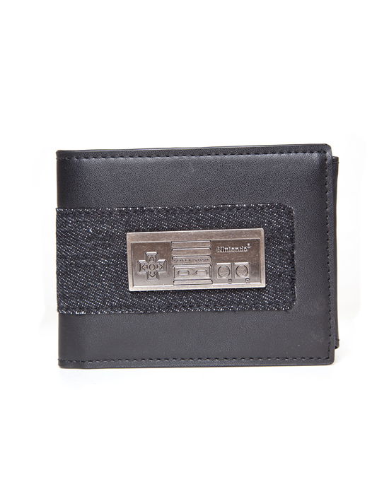 Nintendo: Printed Nes Logo - Metal Controller Bifold Black (Portafoglio) - Nintendo - Koopwaar -  - 8718526543162 - 