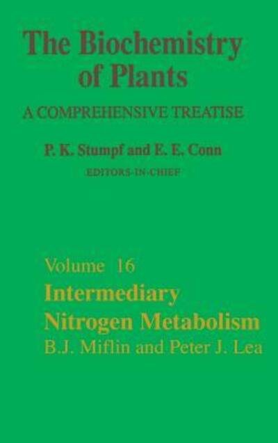 Cover for Miflin · Intermediary Nitrogen Metabolism - Biochemistry of Plants (Hardcover bog) (1990)