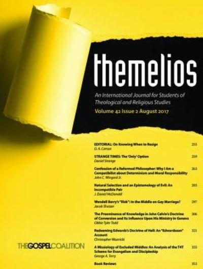 Cover for D A Carson · Themelios, Volume 42, Issue 2 (Taschenbuch) (2018)