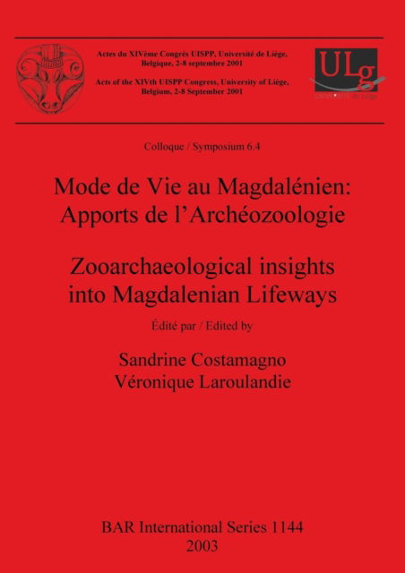 Cover for Sandrine Costamagno · Mode de Vie Au Magdalenien (Hardcover Book) (2003)
