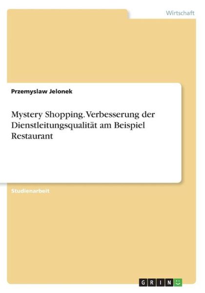 Cover for Jelonek · Mystery Shopping. Verbesserung (Book)