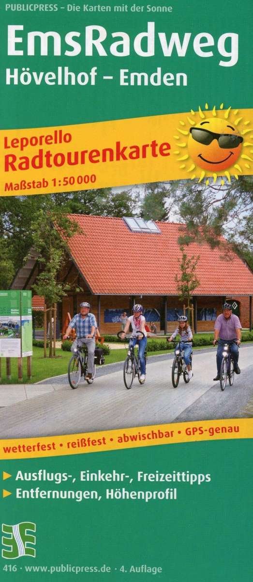Cover for Publicpress · EmsRadweg, cycle tour map 1:50,000 (Kort) (2019)
