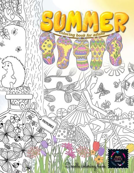 Cover for Happy Arts Coloring · Summer coloring book for adults (Paperback Book) (2020)