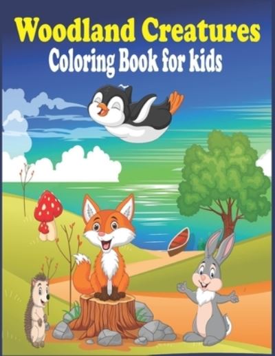 Cover for Tfatef Toura · Woodland Creatures Coloring Book for kids (Pocketbok) (2021)