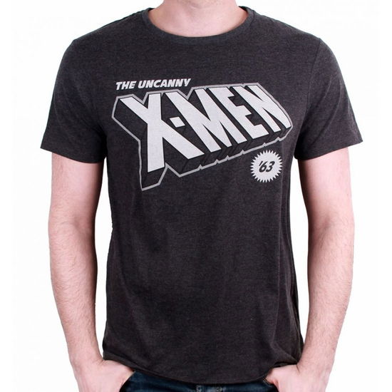 X-Men: 63 Logo Dark Heather (T-Shirt Unisex Tg. L) - X-Men - Andet -  - 3700334767163 - 