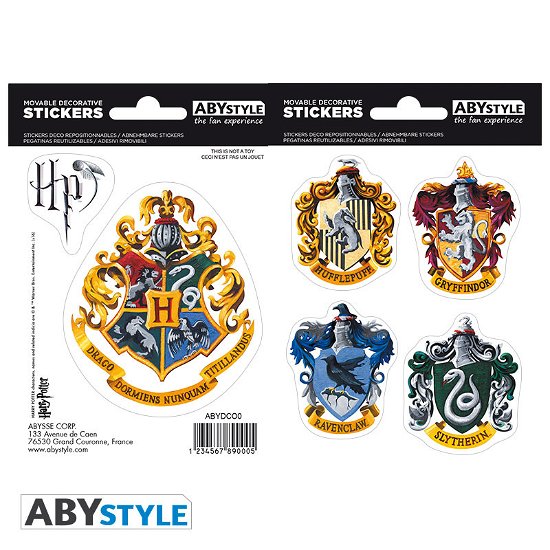 Cover for Harry Potter: ABYstyle · Hogwarts Houses (Stickers 16X11Cm 2 Planches) (MERCH) (2019)