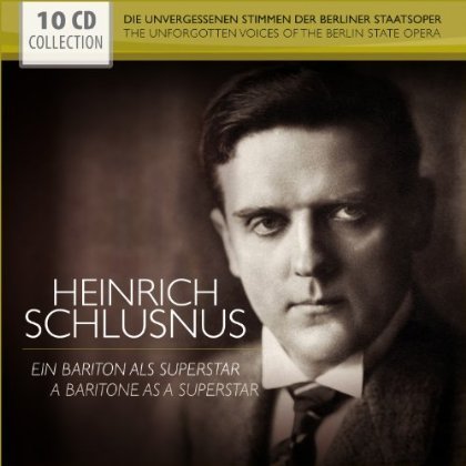 Cover for Heinrich Schlusnus · Baritone As A Superstar (CD) (2012)