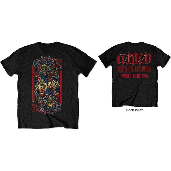 Cover for Anthrax · Anthrax: Evil King World Tour 2018 (Ex Tour / Back Print) (T-Shirt Unisex Tg. S) (T-shirt) [size S] [Black - Unisex edition]