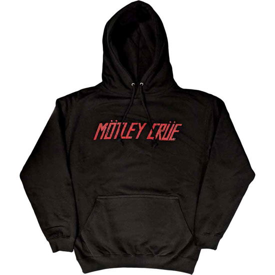 Motley Crue Unisex Pullover Hoodie: Distressed Logo - Mötley Crüe - Gadżety -  - 5056561060163 - 