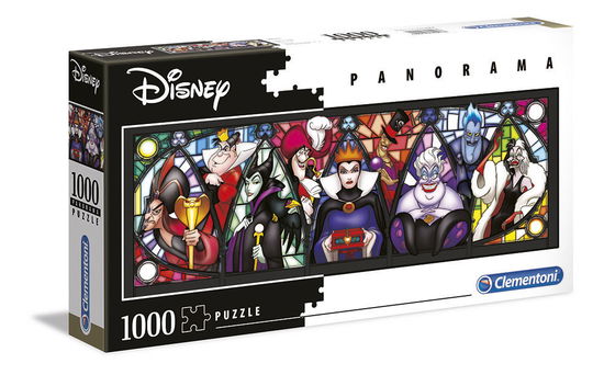 Puslespil Panorama Disney Multiprop. Villains, 1000 brikker - P.Derive - Lautapelit - Clementoni - 8005125395163 - torstai 7. syyskuuta 2023