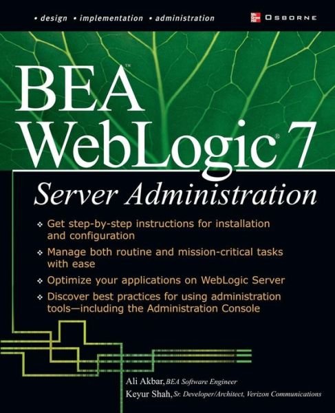 Cover for Ali Akbar · Bea Weblogic 7 Server Administration (Taschenbuch) (2002)