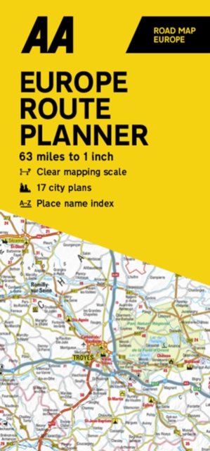 Cover for AA Road Map European Route Planner - AA European Road Maps (Map) [5 New edition] (2023)