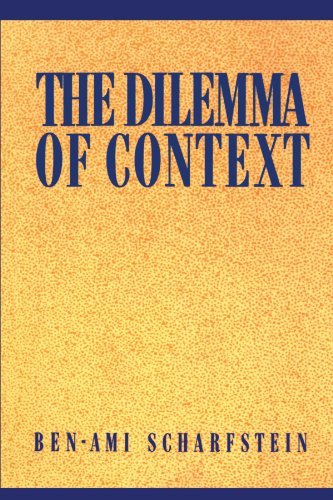 Cover for Ben-Ami Scharfstein · The Dilemma of Context (Taschenbuch) (1991)
