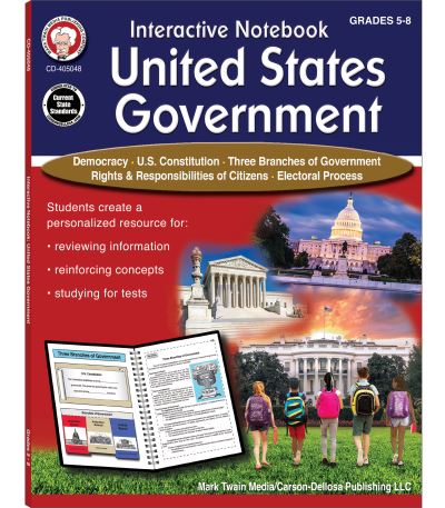 Interactive Notebook: United States Government Resource Book, Grades 5 - 8 - Schyrlet Cameron - Libros - MARK TWAIN MEDIA - 9781622238163 - 12 de enero de 2020