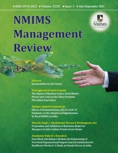 Cover for Tapan Kumar Panda · NMIMS Management Review - July-September 2021 (Taschenbuch) (2021)
