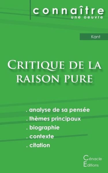 Cover for Emmanuel Kant · Fiche de lecture Critique de la raison pure de Kant (analyse litteraire de reference et resume complet) (Pocketbok) (2024)
