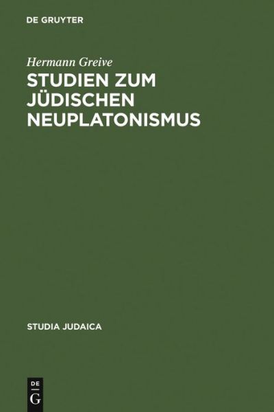 Cover for Greive · Studien zum jüdischen Neuplatoni (Bok) (1973)