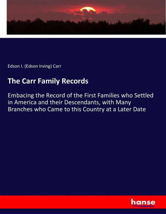 Cover for Carr · The Carr Family Records (Bok) (2017)