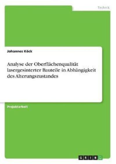 Cover for Köck · Analyse der Oberflächenqualität la (Book)