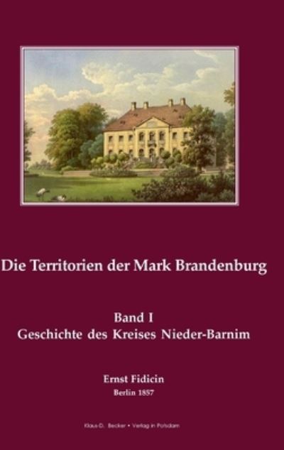 Cover for Ernst Fidicin · Territorien der Mark Brandenburg (Hardcover Book) (2015)