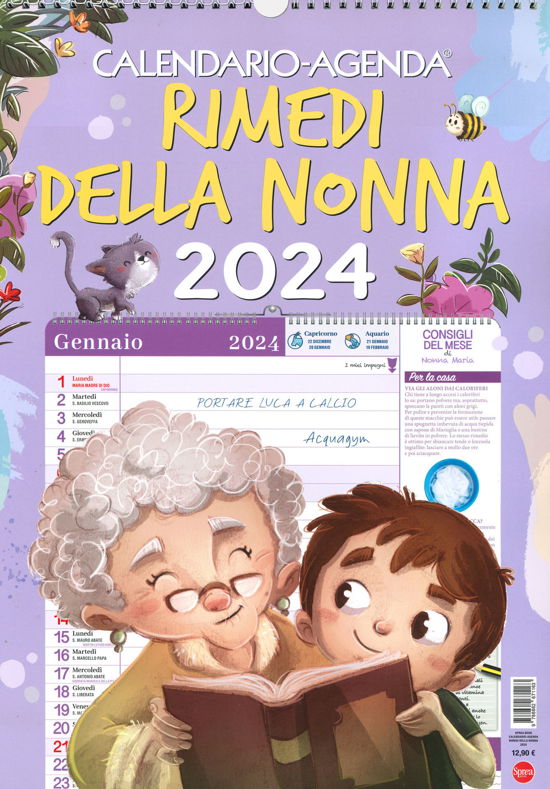 Cover for Aa.Vv. · Calendario-Agenda Rimedi Della Nonna 2024 (Book)