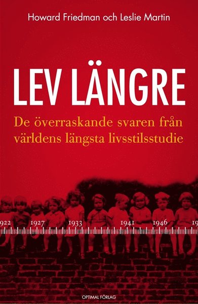 Cover for Leslie R Martin Howard S Friedman · Lev längre : de överraskande svaren från världens längsta livsstilsstudie (Hardcover Book) (2011)