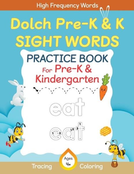 Cover for Abczbook Press · Dolch Pre-Kindergarten &amp; Kindergarten Sight Words Practice Book for Kids, Dolch Pre-K and K Sight Words Flash Cards, Kindergartners Sight Words Activity Workbook (Buch) (2022)