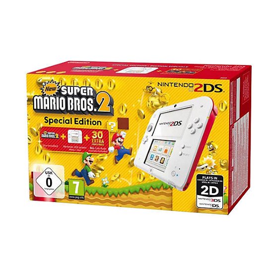 Nintendo 2DS White + Red (2203832) -  - Bøker -  - 0045496502164 - 