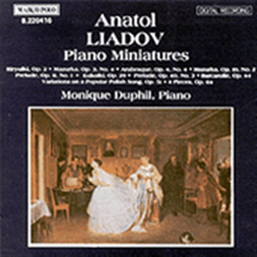 Cover for Anatole Liadow · Piano Miniatures: Barcarole (CD) (1991)