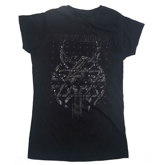 Cover for Disturbed · Disturbed Ladies T-Shirt: Omni Foil (Black) (Ex-Tour) (T-shirt) [size L] [Black - Ladies edition] (2020)