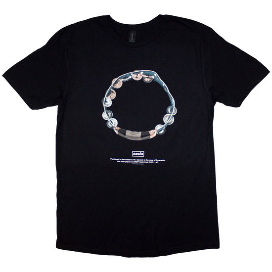 Cover for Oasis · Oasis Unisex T-Shirt: Definitely Maybe Tambourine (Black) (T-shirt) [size S] (2024)