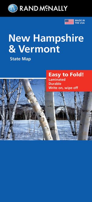 Cover for Rand Mcnally · Rand McNally Easy to Fold: New Hampshire &amp; Vermont Laminated Map (Map) (2022)