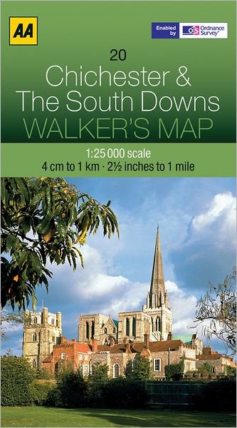 Cover for AA Publishing · Chichester and The South Downs - Walker's Map (Landkart) (2012)