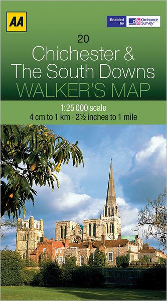 Cover for AA Publishing · Chichester and The South Downs - Walker's Map (Map) (2012)