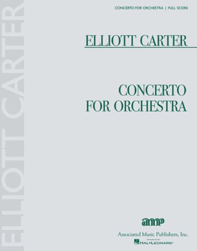 Cover for Elliott Carter · Concerto for Orchestra (Book) (1986)