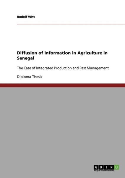 Cover for Witt · Diffusion of Information in Agricu (Book)