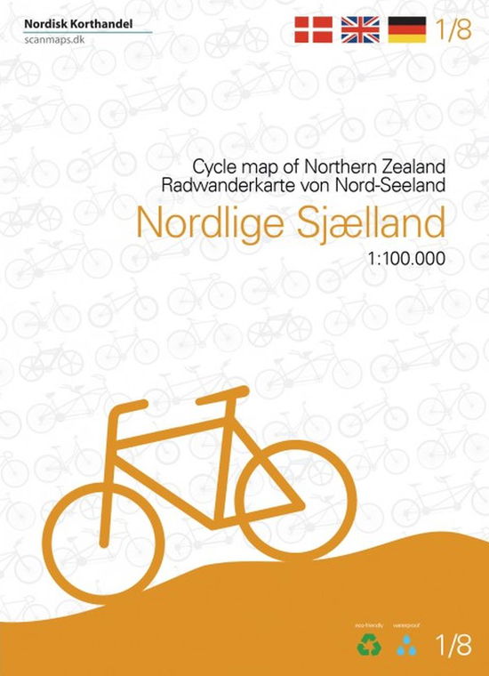 Cover for Jens Erik Larsen · Nordlige Sjælland cykelkort (Bog) [3. udgave] (2017)