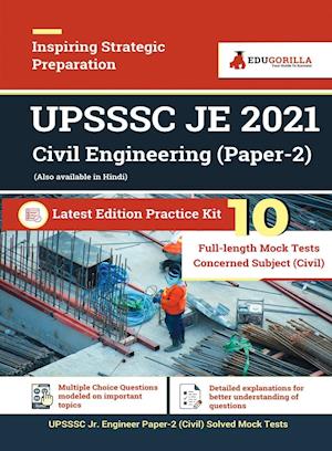 UPSSSC JE Paper-2 Civil Engineering  2021 10 Full-length Mock Test - Edugorilla - Książki - Edugorilla Community Pvt. Ltd. - 9789390257164 - 20 grudnia 2022