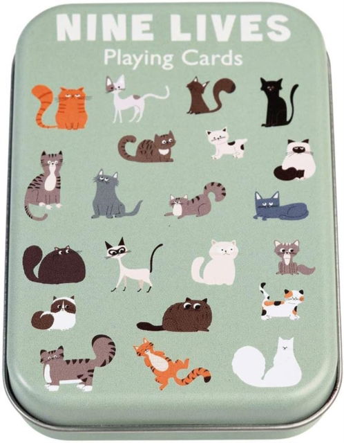 Cover for Playing cards in a tin - Nine Lives (Paperback Book) (2023)