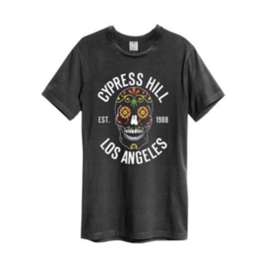 Cypress Hill - Floral Skull Amplified Vintage Charcoal Medium T Shirt - Cypress Hill - Fanituote - AMPLIFIED - 5054488949165 - 