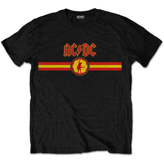 AC/DC Unisex T-Shirt: Logo & Stripe - AC/DC - Merchandise -  - 5056368636165 - 