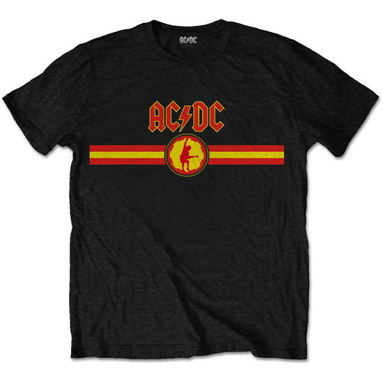 AC/DC Unisex T-Shirt: Logo & Stripe - AC/DC - Koopwaar -  - 5056368636165 - 