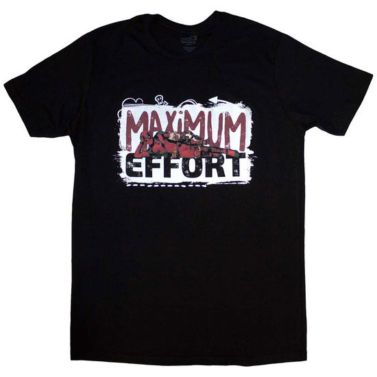 Marvel Comics Unisex T-Shirt: Deadpool Maximum Effort - Marvel Comics - Merchandise -  - 5056737261165 - June 14, 2024