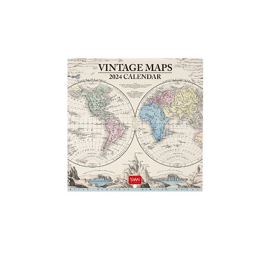 Cover for Legami · Wall Calendars - 2024 Wall Calendar - Vintage Maps - 18x18 - Maps (Pocketbok) (2023)