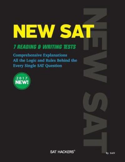 Cover for San Yoo · New SAT 7 Reading &amp; Writing Tests (Paperback Book) (2017)